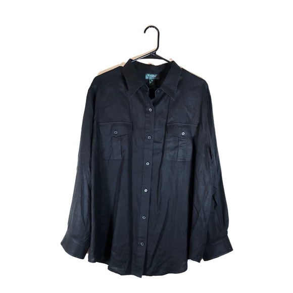 Lauren Ralph Lauren Tops - Lauren Ralph Lauren Linen Shirt Button Up